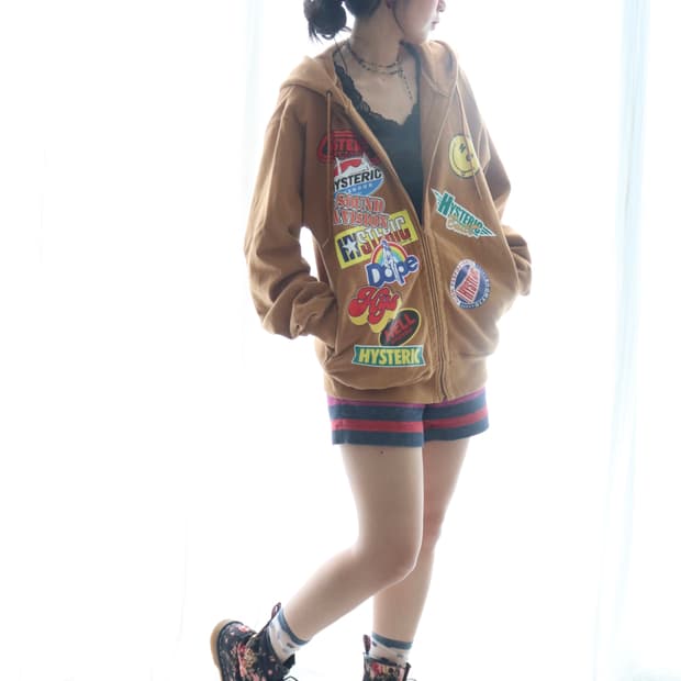 [Hysteric Glamour] Logo Patchwork Hoodie