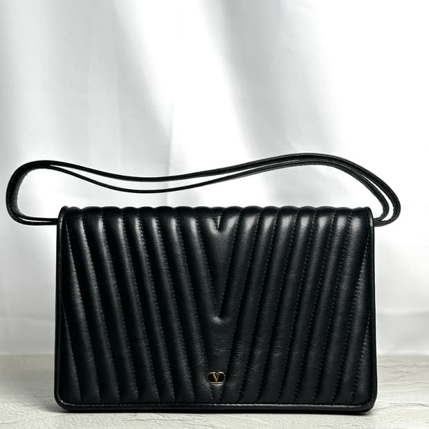 발렌티노 블랙 레더백 VALENTINO GARAVANI (2way)