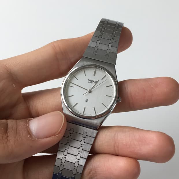 80s seiko chariot silver dial quartz