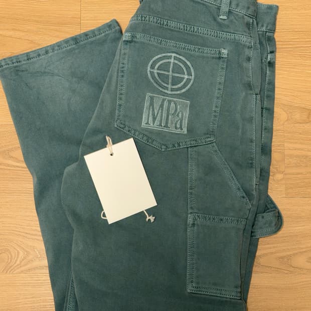 플라스틱 프로덕트 페인터 데님 팬츠 에메랄드 s