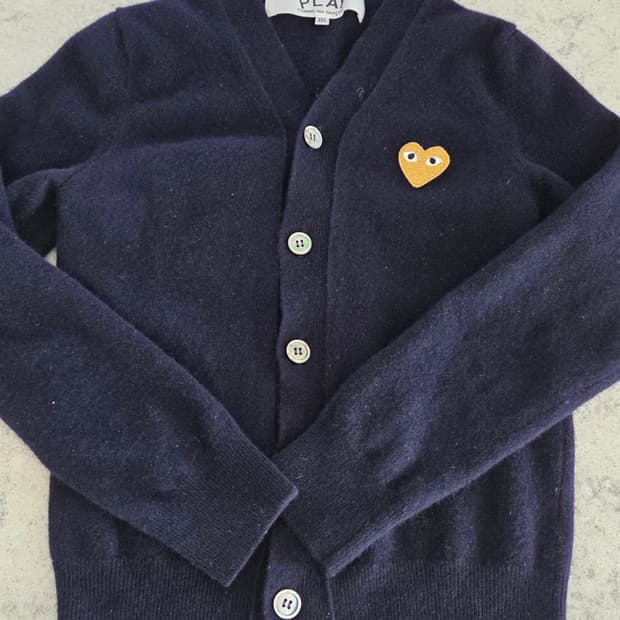 꼼데가르송 네이비 골드와펜 가디건 xxs