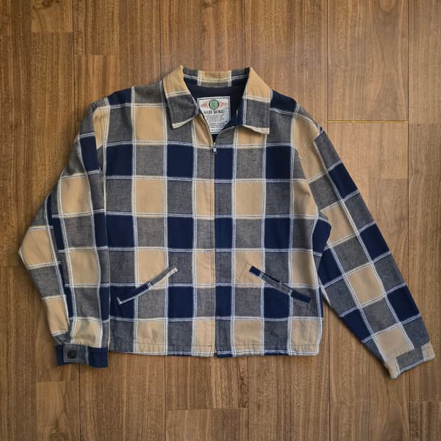 SABUROKU 사보로쿠 체크패턴 스윙탑 자켓