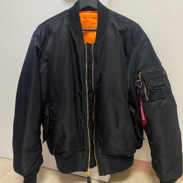 알파인더스트리 ma-1 블랙 L