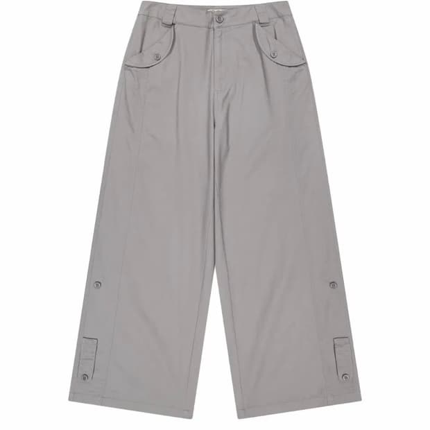구해요) 코이세이오 워시드 버튼 탭 팬츠 그레이 0사이즈