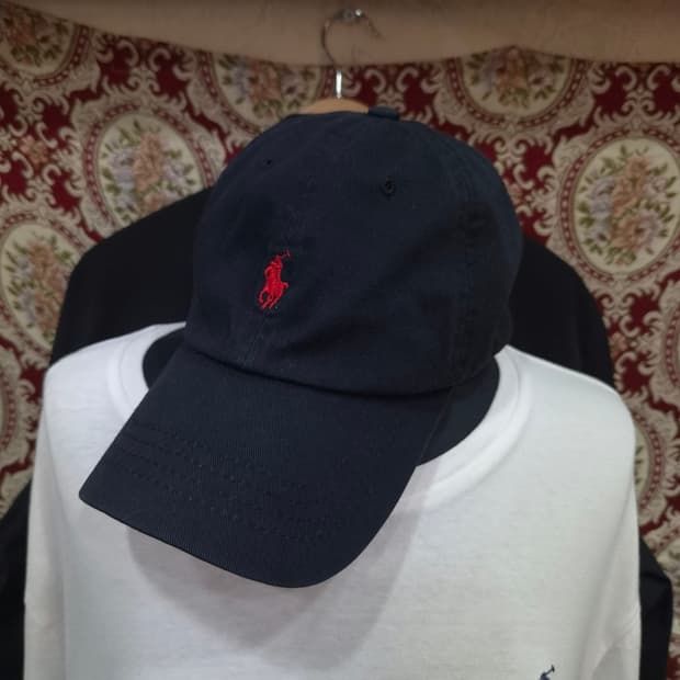 폴로 랄프로렌 00s  블랙 가죽스트랩 볼캡