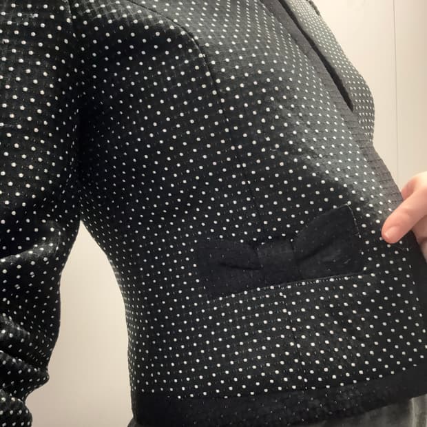 도트 리본 블랙 트위드 자켓 (44 추천)