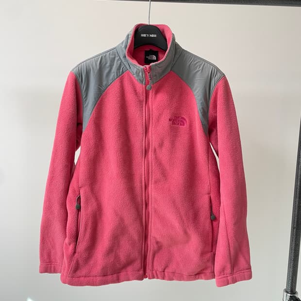 (90) 노스페이스 핑크 플리스 후리스 자켓