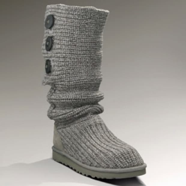 Ugg cardy knit boots grey 230