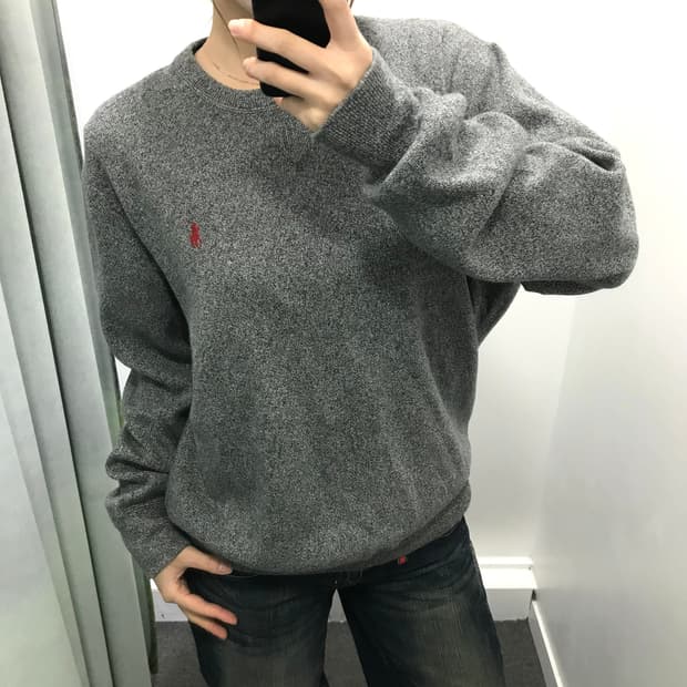 폴로 그레이 니트