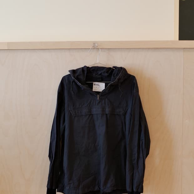 MHL indigo hooded smock