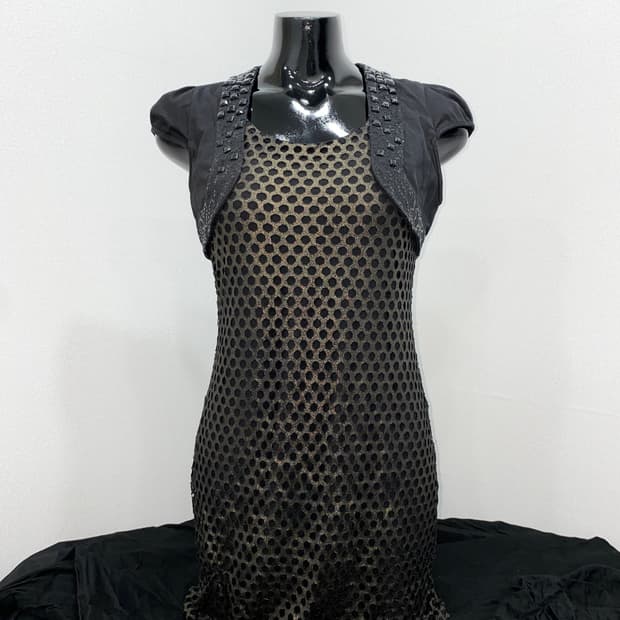 Metallic Gold Punched Dress