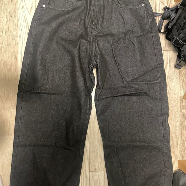 노운 와이드 데님 팬츠