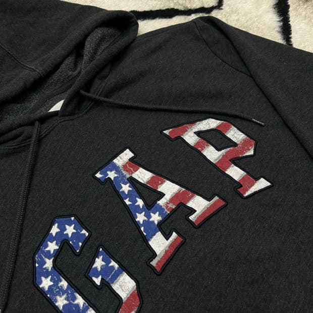 [L]GAP 성조기 후드/챠콜/기모