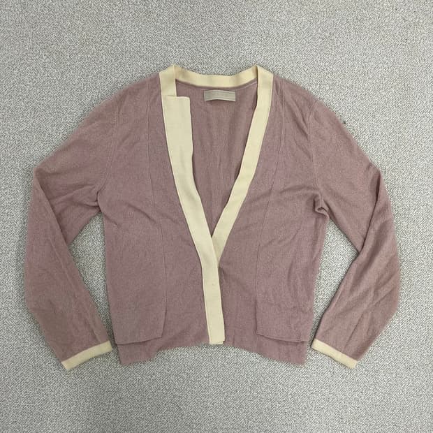 [F] 한섬 마인 여성 핑크 니트 가디건 0119M1