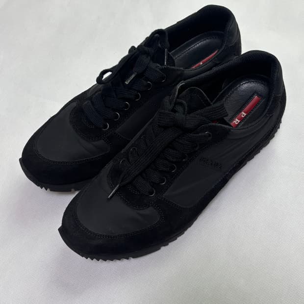 [265] 프라다 스포츠 레더 스웨이드 스니커즈 신발