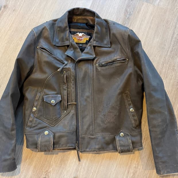 할리데이비슨 헤리티지 가죽 모터사이클 자켓