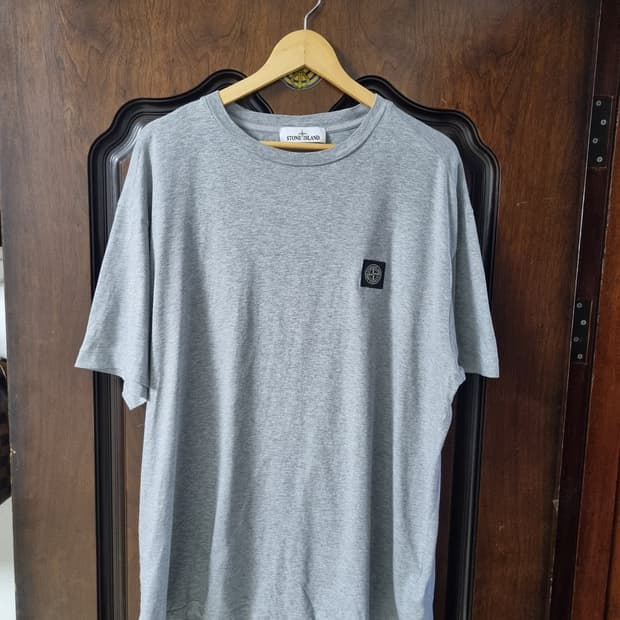 [xxxl/정품] 스톤아일랜드 로고패치 반팔 그레이