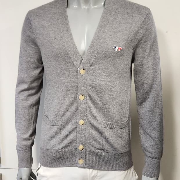 메종키츠네 폭스 자수 가디건  M