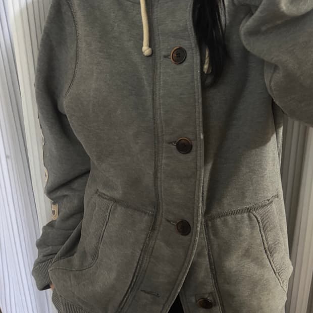 아베크롬비 그레이 후드집업 자켓 2XL