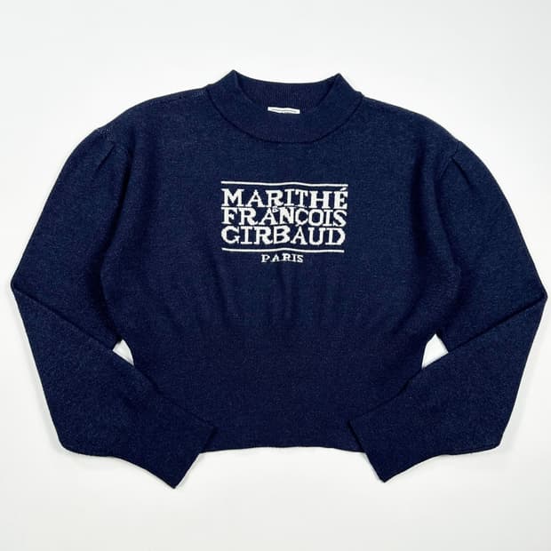 마리떼 프랑소와 저버 여성 크롭 니트 네이비 one size