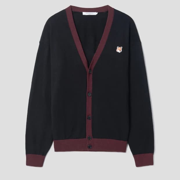 메종키츠네 폭스헤드 패치 가디건 XL