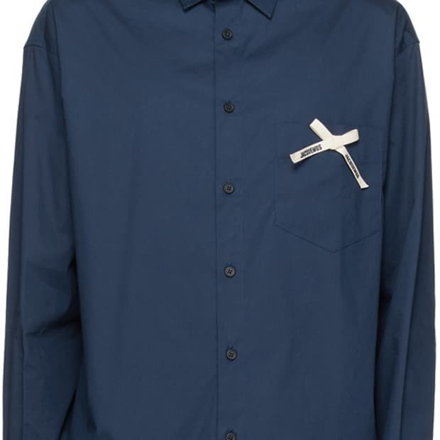 자크뮈스 라 슈미즈 사이먼 보우 로고 셔츠