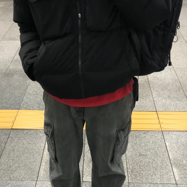 Coor 코튼 피그먼트 다잉 카고 팬츠