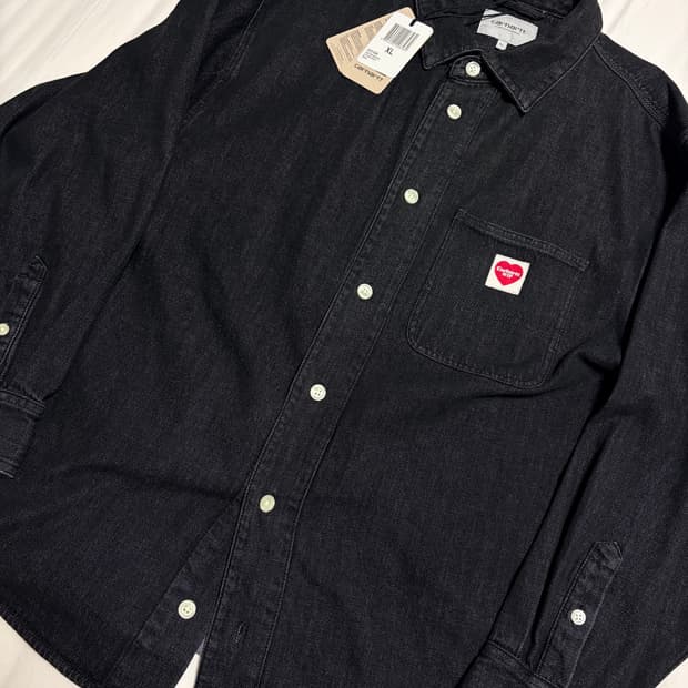칼하트 WIP L/S NASH SHIRT 블랙 / XL
