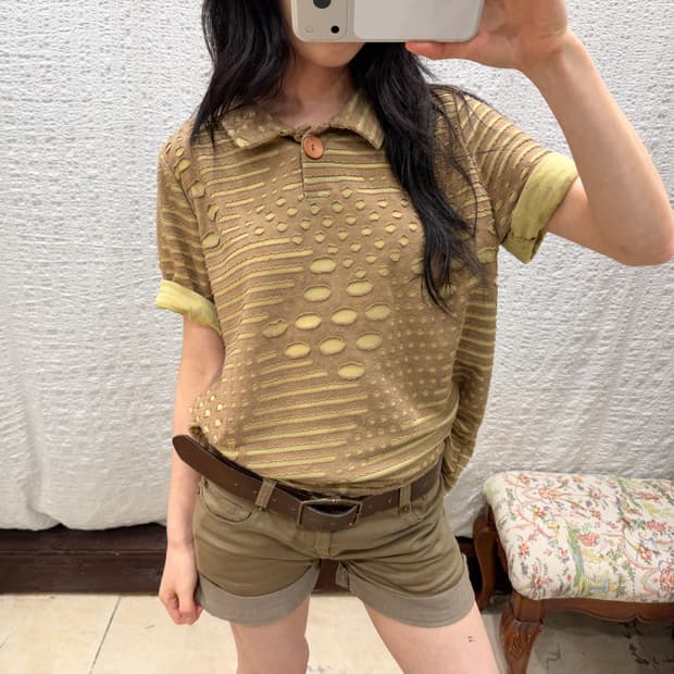 Pebble Cutwork Polo