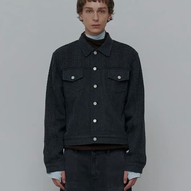 애니타임로릭 Zinnia Mix Jacket-Charcoal[M]