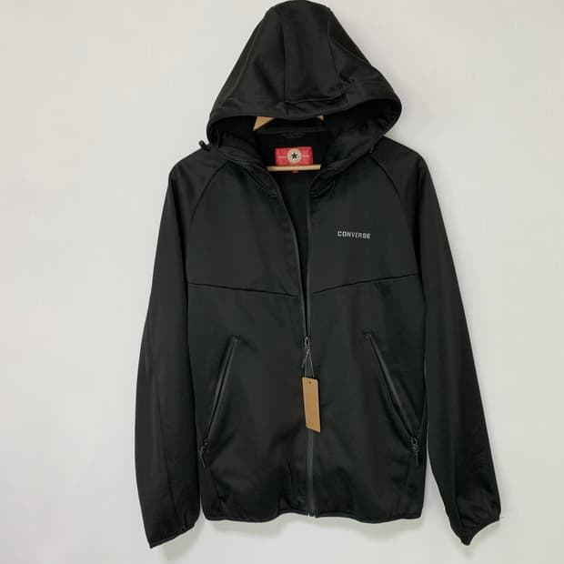 컨버스 후드 져지 집업 블랙 빈티지 남녀공용 M