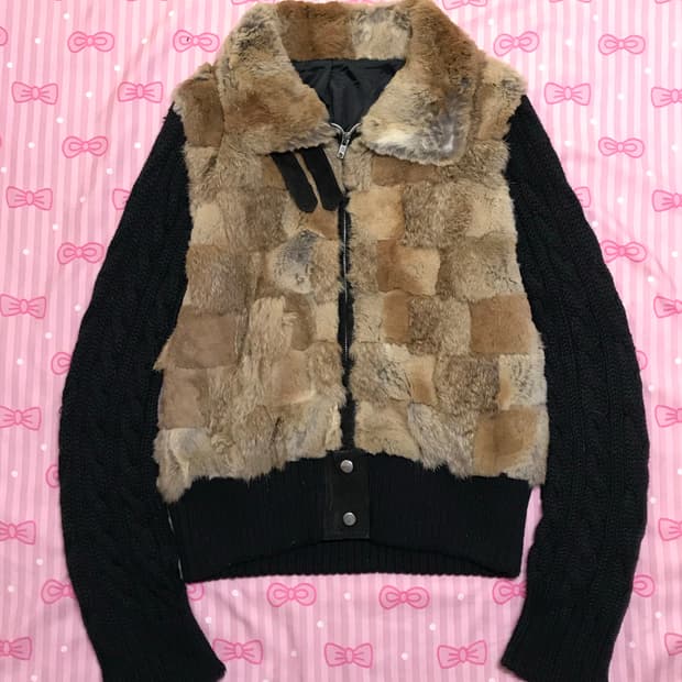 오네갸루 토끼털 집업