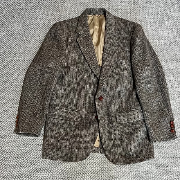 80s 빈티지 해리스트위드 블레이저