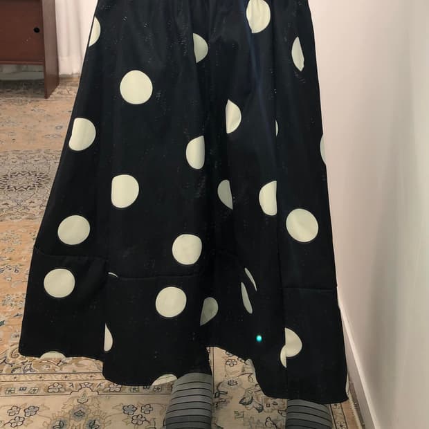 빅 도트 롱 스커트