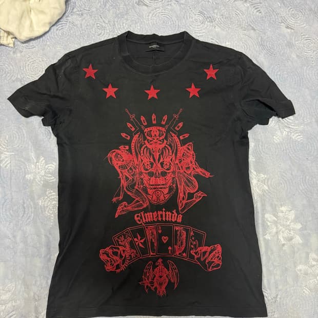 지방시 빈티지 블랙 티셔츠 L