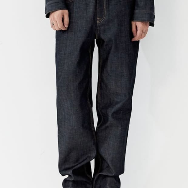 플랙 생지데님 051 raw 런업 콜라보