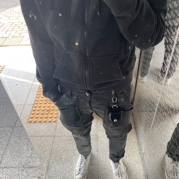 릭오웬스 이지 크리치 코팅 데님
