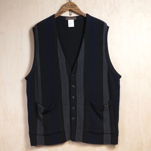 요지야마모토 스트라이프 베스트