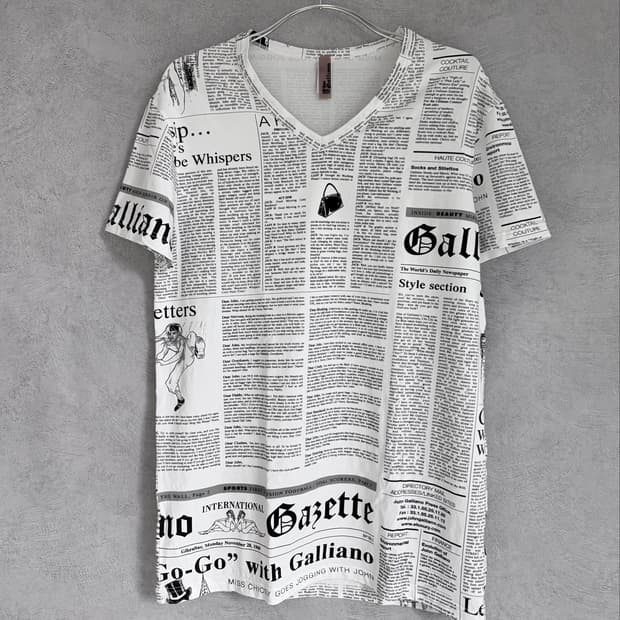 John Galliano “Galliano Gazette” T-Shirt