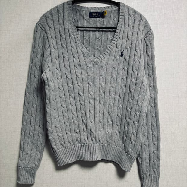 POLO RALPH LAUREN 케이블 브이넥 니트