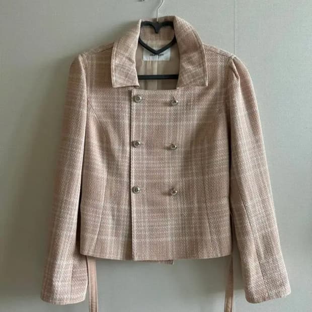 꾸레쥬 살몬 트위드 자켓