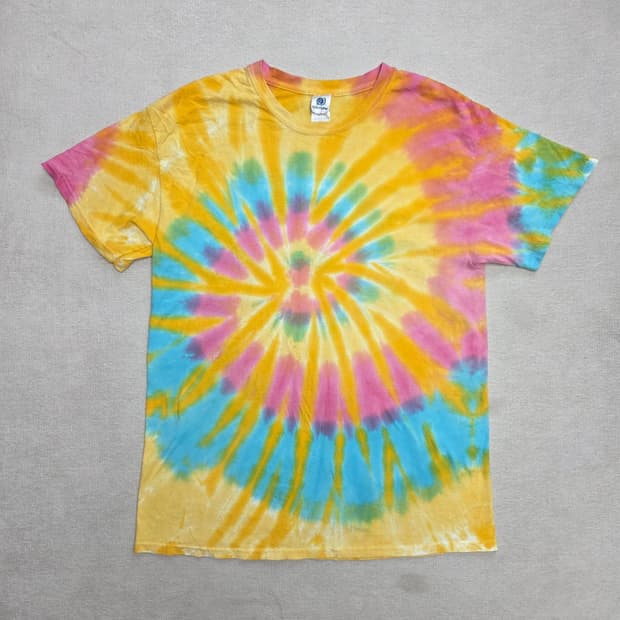 보헤미안 히피 타이다이 레인보우 소용돌이 티셔츠