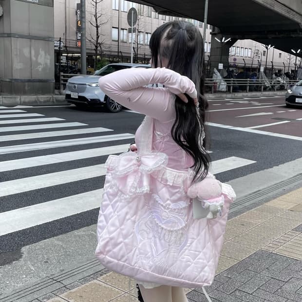 세트) 슈슈체리 히메백 숄더백 가방 히메갸루 갸루 오네 라떼 로걀 달천