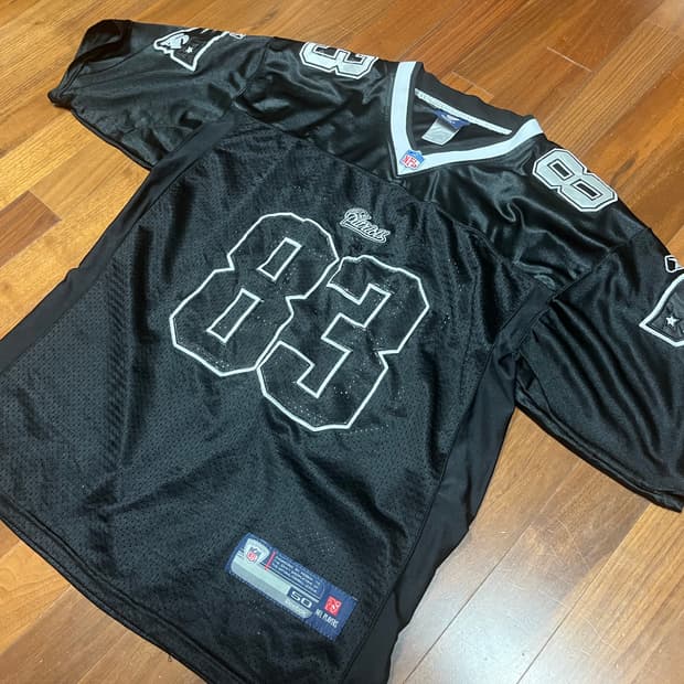 NFL 리복 온필드 웰커 83 블랙 져지 / 뉴잉글랜드 패트리어츠 