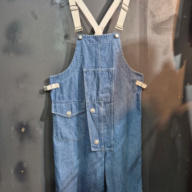 아르마니진스 데님 오버롤 반바지 55 66