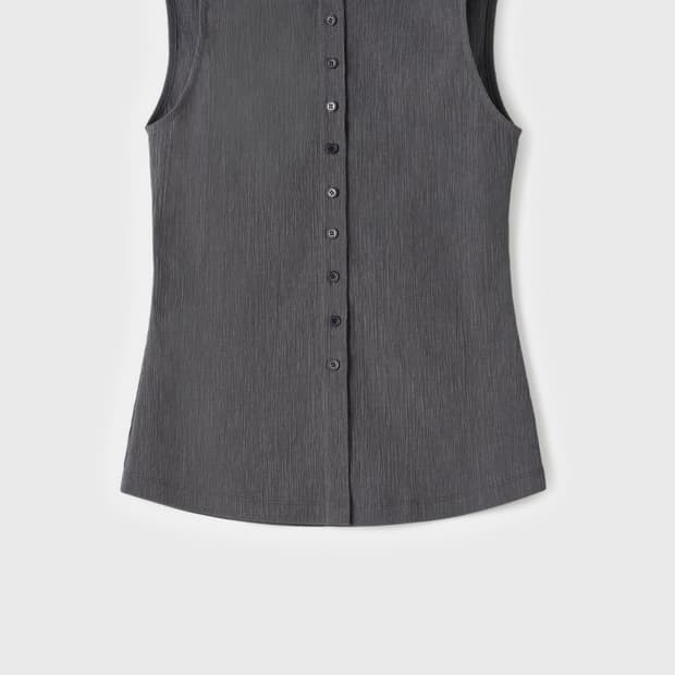 구합니다)Lfm Accord Button Sleeveless 그레이