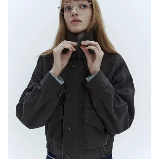 시티즈리즈 코튼 포켓 자켓 점퍼-네이비s