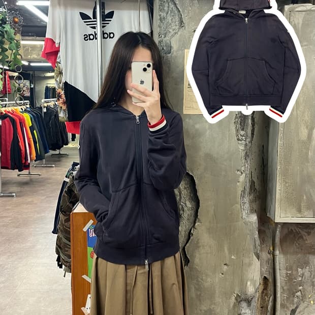 몽클레어 투웨이 후드집업 네이비  #csz1584