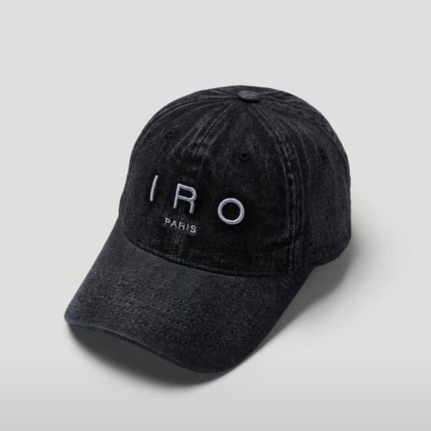 Iro Paris 이로 로고 자수 워시드 볼캡 블랙 새상품