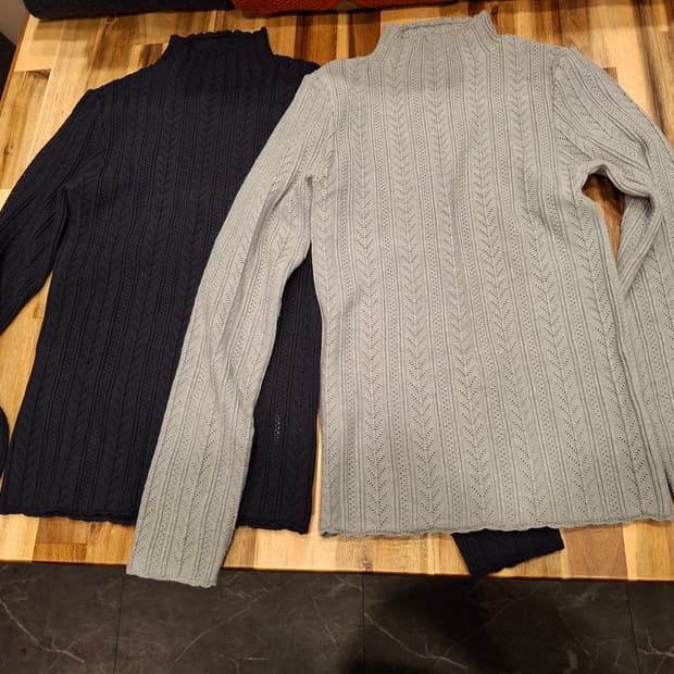 (마지막특가) 피그먼트 반목폴라 패턴니트 새상품